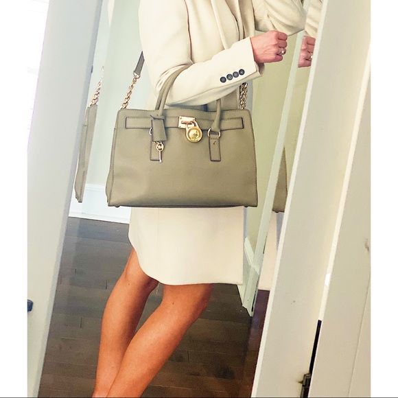 Michael Kors Hamilton NWOT Dune satchel Crossbody - Picture 1 of 13